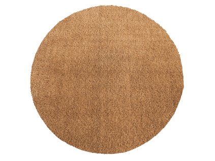 Kulatý koberec vhodný k praní jednobarevný Kamel - světle hnědý (Rozměr Průměr 80 cm)