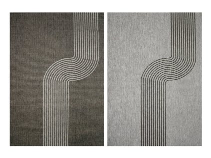 Kusový koberec sisalový oboustranný Brussels 205631/11020 světle tmavě šedý (Rozměr 140x200 cm)