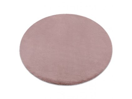 Kulatý koberec shaggy BUNNY růžový (Rozměr průměr 80 cm)