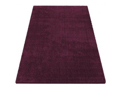 Kusový shaggy koberec jednobarevný Kamel vínový1