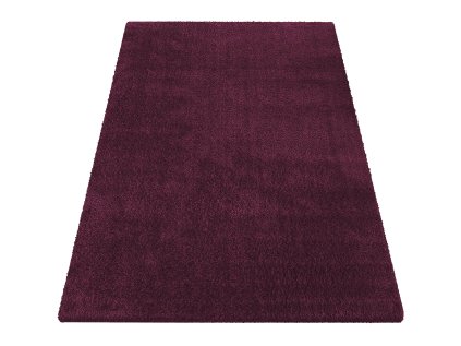 Kusový shaggy koberec jednobarevný Kamel vínový (Rozměr 120x170 cm)