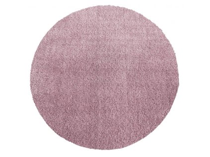 Kulatý koberec vhodný k praní jednobarevný Kamel pink růžový13