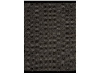 Kusový koberec tkaný na plocho vlněný LONI WLC104 černý (Rozměr 70x140 cm)