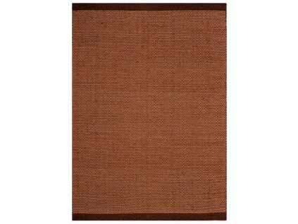 Kusový koberec tkaný na plocho vlněný LONI WLC106 hnědý (Rozměr 70x140 cm)
