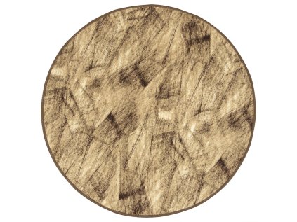Kulatý koberec Brush 17 pogumovaný béžový hnědý