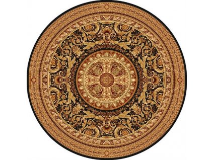 Kulatý vlněný koberec Agnella Agnus Egon Černý