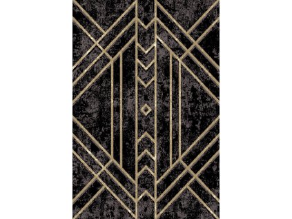 Kusový koberec vlněný Agnella Basic Gate Černý