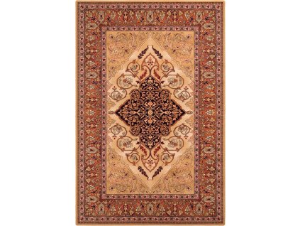 Vlněný kusový koberec Agnella Isfahan Leyla Jantarový