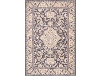 Vlněný koberec Agnella Isfahan Sefora Antracit