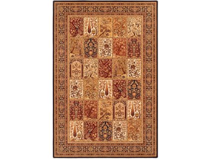 Agnella vlněný koberec Isfahan Timor černý