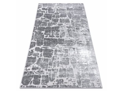 Moderní kusový koberec MEFE 6184 Kámen tmavě šedý