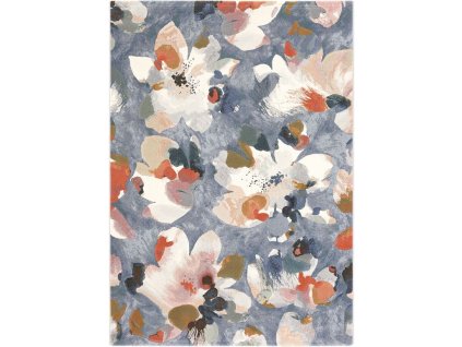Moderní kusový koberec Ragolle Argentum 63379 5626 Květy modrý