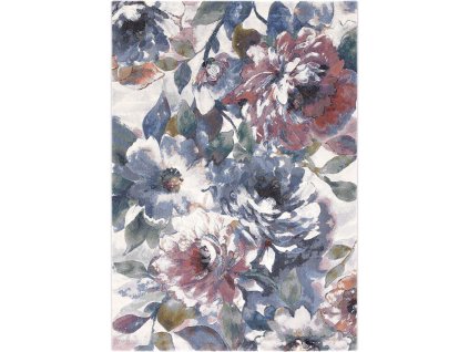 Moderní kusový koberec Ragolle Argentum 63421 7626 Květiny modrý
