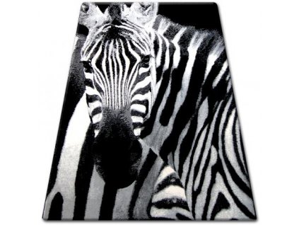 Kusový koberec BCF FLASH 33302/190 Zebra černý bílý