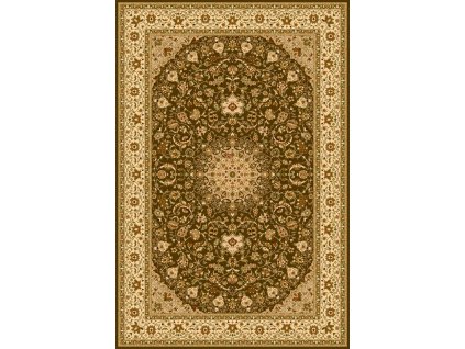 Klasický vlněný koberec Agnella Isfahan Segowia Jasny Khaki zelený