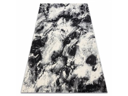Moderní kusový koberec KAKE 25817657 Mramor černý / bílý