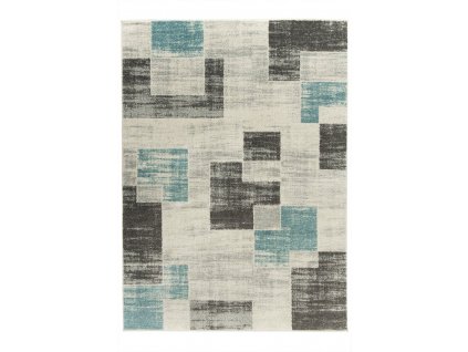 Moderní kusový koberec EMILY 2340A béžový / modrý / šedý