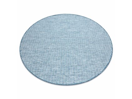 Kulatý koberec SISAL LOFT 21198 modrý / stříbrný / slonová kost