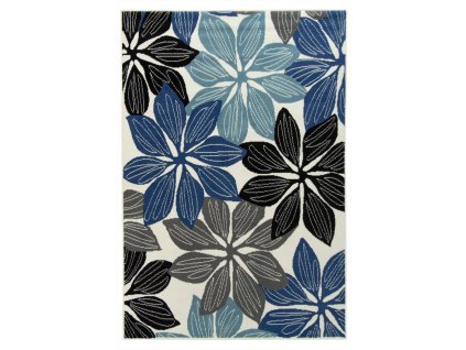 Kusový koberec LUNA 501619/94933 Květy modrý