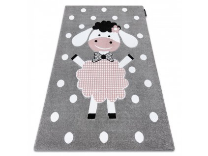 Dětský kusový koberec PETIT Ovečka šedý