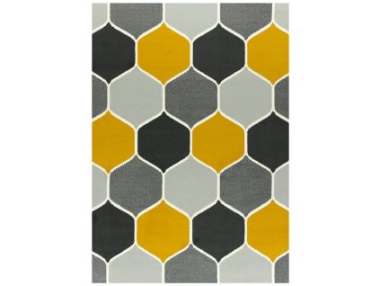 Kusový koberec LUNA 503833/89925 šedý/hořčicový