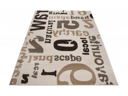 Kusový koberec SUMATRA E336A Písmena krémový