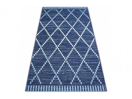 Kusový koberec Sisal COLOR 47268 309 modrý geometrický vzor9