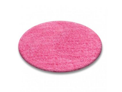 Kulatý koberec SHAGGY 5cm růžový