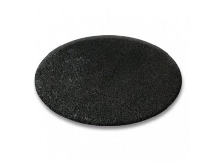Kulatý koberec SHAGGY 5cm černý
