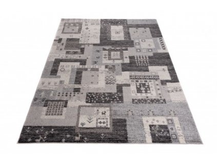 Kusový koberec SARI K202A šedý černý