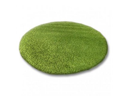 Kulatý koberec SHAGGY 5cm zelený