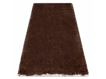 Kusový koberec Shaggy LAPIN slonová kost / čokoláda / hnědý