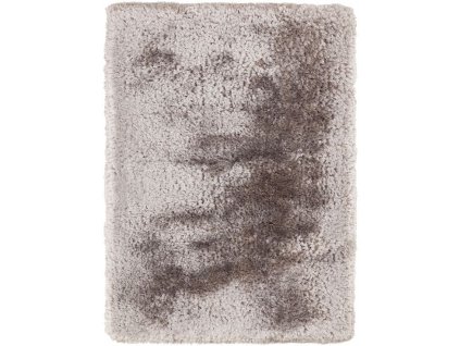 Kusový koberec jednobarevný Shaggy Plush Silver stříbrný / šedý