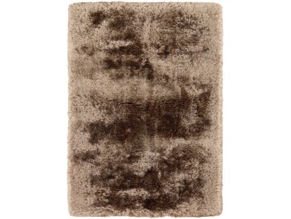 Kusový koberec jednobarevný Shaggy Plush Taupe béžový