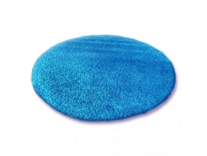 Kulatý koberec SHAGGY 5cm modrý