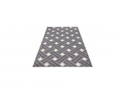 Kusový koberec moderní FIKA 78521 stříbrný krémový
