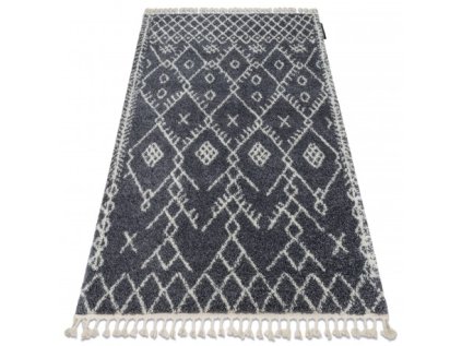 Kusový koberec BERBER TANGER B5940 tmavě šedý bílý