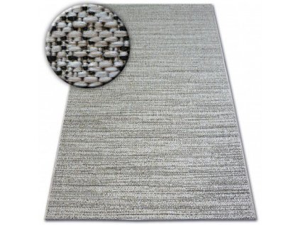 Kusový koberec Sisal FLOORLUX 20389 stříbrný / černý
