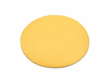 Kulatý koberec BUNNY žlutý zlatý
