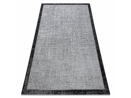 Kusový koberec SISAL FLOORLUX 20401 stříbrný / černý