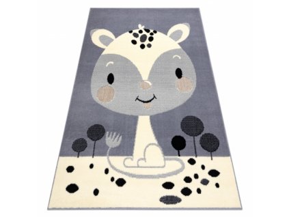 Dětský kusový koberec BCF FLASH 3995 - Liška šedý