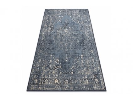 Vlněný kusový koberec NAIN 7599 50911 Klasický modrý béžový