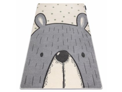 Dětský kusový koberec PETIT Medvěd krémový
