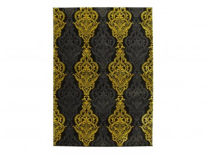 Moderní kusový koberec FESTIVAL 2746A černý žlutý