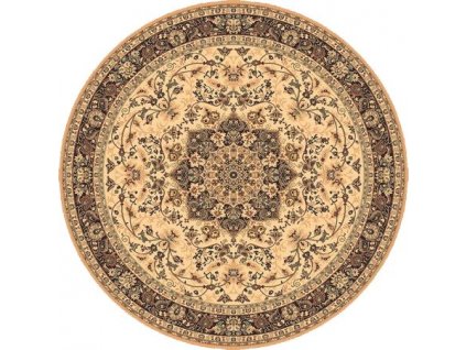 Kulatý vlněný koberec Dywilan Polonia Kordoba Sepia2 hnědý