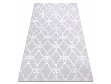 Moderní kusový koberec MEFE 8504 šedý / bílý
