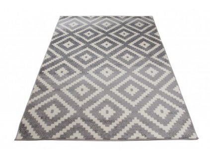 Moderní kusový koberec MAROKO L885A šedý bílý