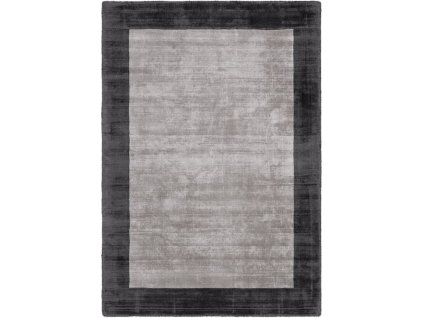 Moderní kusový koberec Blade Border Charcoal Silver stříbrný