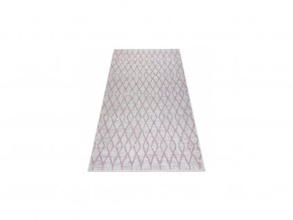 Kusový koberec Sisalový SION 22129 ecru růžový