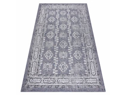Kusový koberec Sisalový SION 2832 Klasický modrý / růžový / ecru